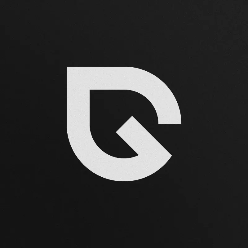 Greenleaf logo mark, a white leaf-shaped letter G, on a black textured background.